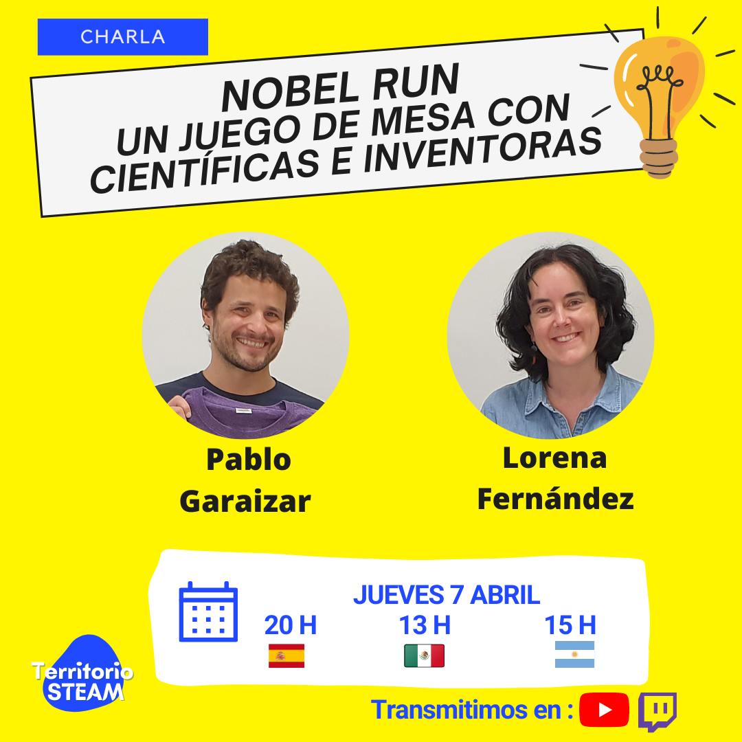 Nobel Run, un juego de mesa con científicas e inventoras con Lorena Fernández y Pablo Garaizar